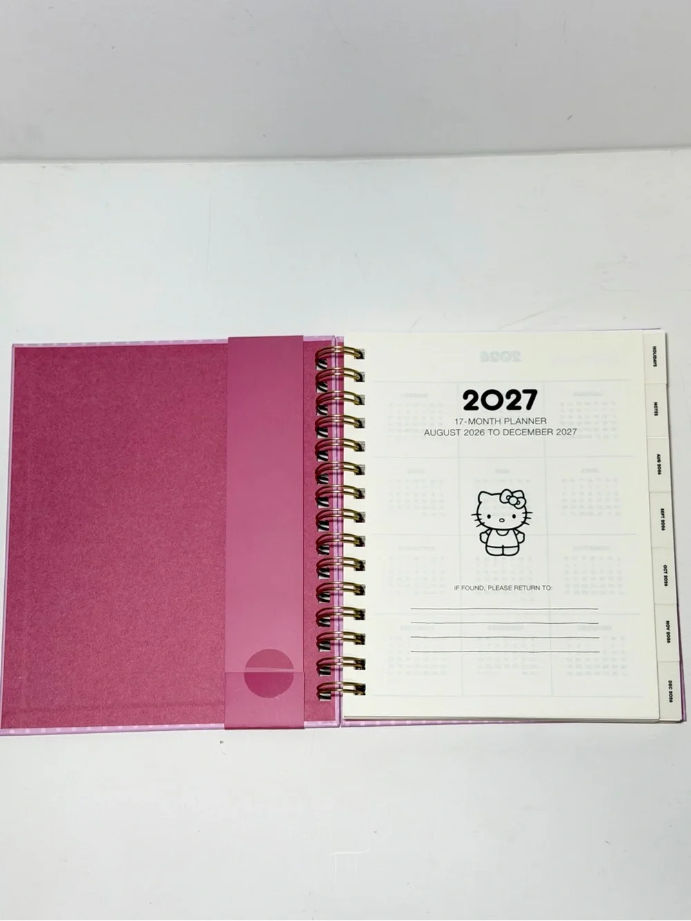 2026-2027 Sanrio Hello Kitty 17-month Monthly Planner (Polka Dot)